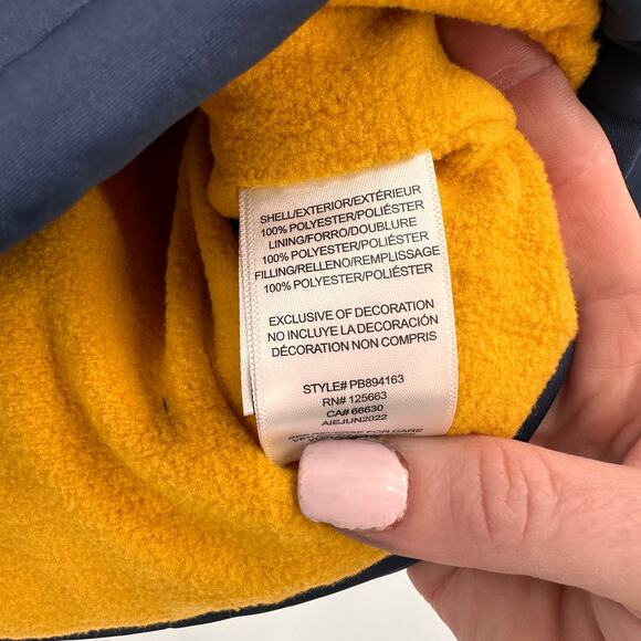 Perry Ellis Navy & Yellow Puffer Boy's Jacket Size 5 New with tags - Picture 4 of 7